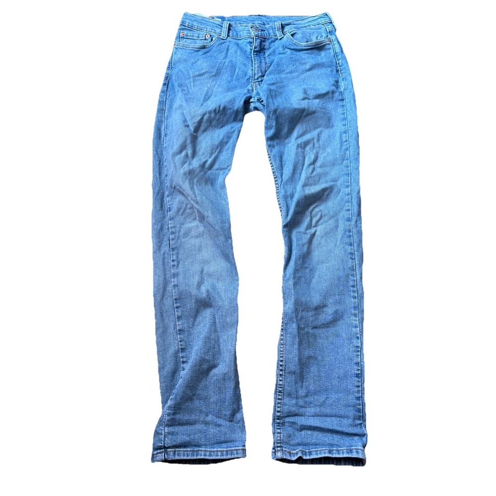 Levi's 511 Slim Straight Jeans Mens 32x34 Blue Light Wash Stretch Denim Grunge